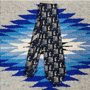 Ermenegildo Zegna Square/Floral Print Silk Tie